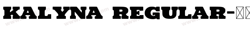 Kalyna Regular字体转换